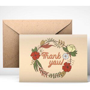 (50pcs) Thank You Cards Set, Includes Blank Cards & Envelopes with Stickers,4x6